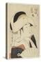 Portrait of Tomimoto Toyohina, 1795-1796-Kitagawa Utamaro-Stretched Canvas