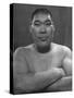 Portrait of Tomojiro Sakata, Former Sumo Wrestling Champion and Candidate for People's Labor Party-null-Stretched Canvas
