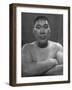 Portrait of Tomojiro Sakata, Former Sumo Wrestling Champion and Candidate for People's Labor Party-null-Framed Photographic Print