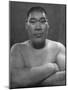 Portrait of Tomojiro Sakata, Former Sumo Wrestling Champion and Candidate for People's Labor Party-null-Mounted Photographic Print