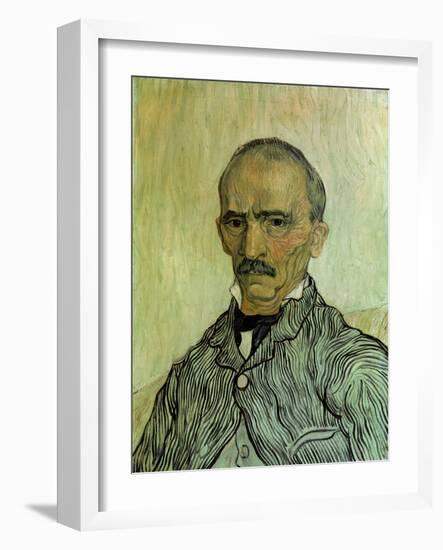 Portrait of Trabuc, the Head Warden at the Hospital Saint-Paul-Vincent van Gogh-Framed Giclee Print