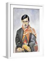 Portrait of Tristan Tzara, 1923-Robert Delaunay-Framed Giclee Print