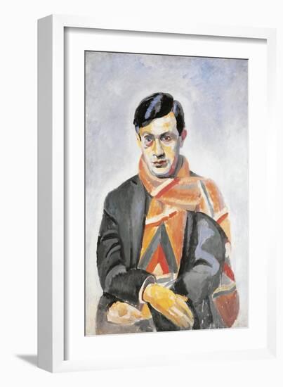 Portrait of Tristan Tzara, 1923-Robert Delaunay-Framed Giclee Print