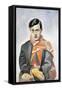 Portrait of Tristan Tzara, 1923-Robert Delaunay-Framed Stretched Canvas