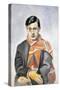 Portrait of Tristan Tzara, 1923-Robert Delaunay-Stretched Canvas