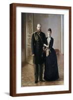 Portrait of Tsar Alexander III of Russia with His Wife Maria Fedorovna by Ivan Nikolaevich Kramskoi-null-Framed Giclee Print