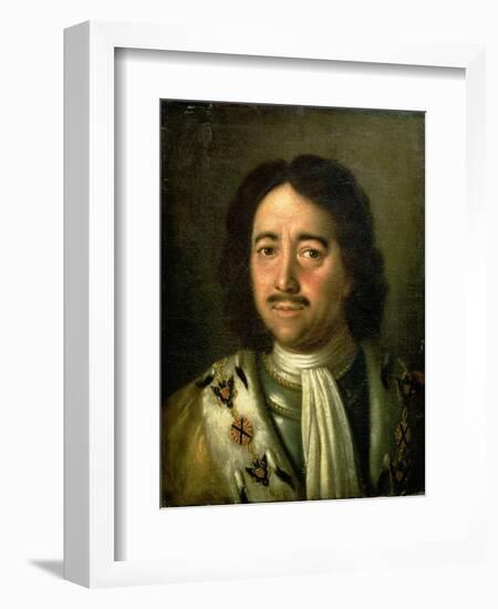 Portrait of Tsar Peter I the Great 1772-Alexei Petrovich Antropov-Framed Giclee Print