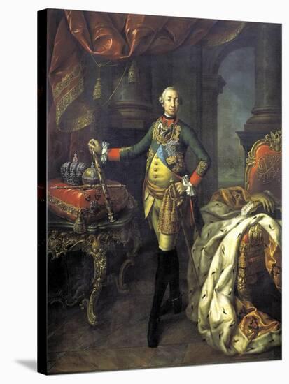 Portrait of Tsar Peter III, 1762-Aleksei Petrovich Antropov-Stretched Canvas