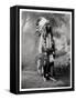 Portrait of Turning Bear, a Sioux Warrior, C.1900 (B/W Photo)-John Alvin Anderson-Framed Stretched Canvas