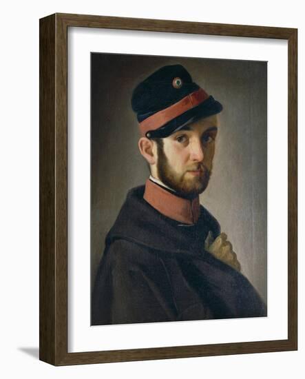 Portrait of Tuscan Volunteer, 1849-Antonio Puccinelli-Framed Giclee Print