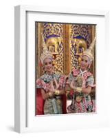 Portrait of Two Dancers in Traditional Thai Classical Dance Costume, Thailand-Gavin Hellier-Framed Photographic Print