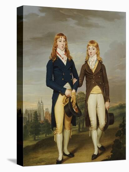 Portrait of Two et on Schoolboys, et on Chapel Beyond-Francis Alleyne-Stretched Canvas