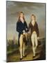 Portrait of Two Eton Schoolboys, Eton Chapel Beyond-Francis Alleyne-Mounted Giclee Print