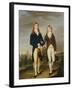 Portrait of Two Eton Schoolboys, Eton Chapel Beyond-Francis Alleyne-Framed Giclee Print