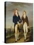 Portrait of Two Eton Schoolboys, Eton Chapel Beyond-Francis Alleyne-Stretched Canvas