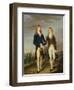 Portrait of Two Eton Schoolboys, Eton Chapel Beyond-Francis Alleyne-Framed Giclee Print