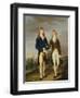 Portrait of Two Eton Schoolboys, Eton Chapel Beyond-Francis Alleyne-Framed Giclee Print