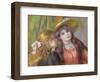 Portrait of Two Girls, C.1890-92-Pierre-Auguste Renoir-Framed Giclee Print