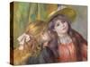 Portrait of Two Girls, C.1890-92-Pierre-Auguste Renoir-Stretched Canvas