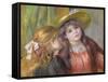 Portrait of Two Girls, C.1890-92-Pierre-Auguste Renoir-Framed Stretched Canvas