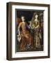 Portrait of Two Girls, One Seated with a Dog in a Palatial Interior-Domenico Bocciardo-Framed Giclee Print