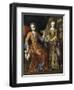 Portrait of Two Girls, One Seated with a Dog in a Palatial Interior-Domenico Bocciardo-Framed Giclee Print