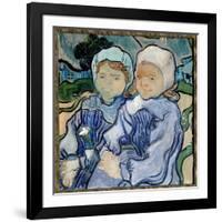 Portrait of Two Girls Painting by Vincent Van Gogh (1853-1890) 1890 Sun. 0,51X0,51 M Paris, Musee D-Vincent van Gogh-Framed Giclee Print