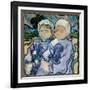 Portrait of Two Girls Painting by Vincent Van Gogh (1853-1890) 1890 Sun. 0,51X0,51 M Paris, Musee D-Vincent van Gogh-Framed Giclee Print