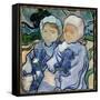 Portrait of Two Girls Painting by Vincent Van Gogh (1853-1890) 1890 Sun. 0,51X0,51 M Paris, Musee D-Vincent van Gogh-Framed Stretched Canvas