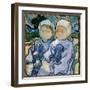 Portrait of Two Girls Painting by Vincent Van Gogh (1853-1890) 1890 Sun. 0,51X0,51 M Paris, Musee D-Vincent van Gogh-Framed Giclee Print