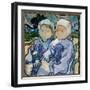 Portrait of Two Girls Painting by Vincent Van Gogh (1853-1890) 1890 Sun. 0,51X0,51 M Paris, Musee D-Vincent van Gogh-Framed Giclee Print