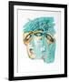 Portrait of Two in Blue-Vick Vibha-Framed Collectable Print