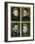 Portrait of Two Men and Two Women-Alonso Sanchez Coello-Framed Giclee Print