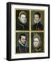 Portrait of Two Men and Two Women-Alonso Sanchez Coello-Framed Giclee Print