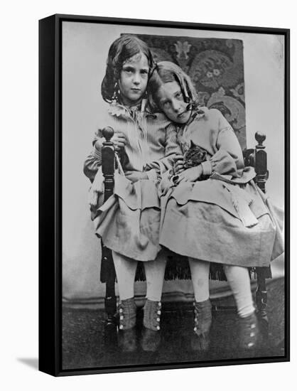 Portrait of Two Young Girls, C.1853-John Gregory Crace-Framed Stretched Canvas