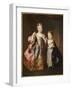 Portrait of Two Young Girls, Said to Be Adelaide and Victoire, Daughters of Louis Xv-Alexis Simon Belle-Framed Giclee Print