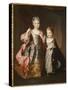 Portrait of Two Young Girls, Said to Be Adelaide and Victoire, Daughters of Louis Xv-Alexis Simon Belle-Stretched Canvas