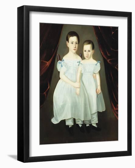 Portrait of Two Young Girls-Dirk Van Erp-Framed Giclee Print