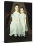 Portrait of Two Young Girls-Dirk Van Erp-Stretched Canvas