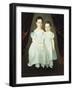 Portrait of Two Young Girls-Dirk Van Erp-Framed Giclee Print