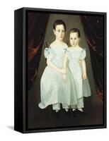 Portrait of Two Young Girls-Dirk Van Erp-Framed Stretched Canvas