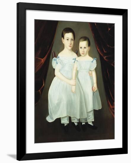 Portrait of Two Young Girls-Dirk Van Erp-Framed Giclee Print