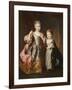 Portrait of Two Young Girls-Alexis-simon Belle-Framed Giclee Print