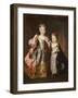 Portrait of Two Young Girls-Alexis-simon Belle-Framed Giclee Print