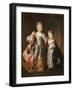 Portrait of Two Young Girls-Alexis-simon Belle-Framed Giclee Print