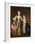 Portrait of Two Young Girls-Alexis-simon Belle-Framed Giclee Print