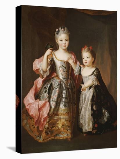 Portrait of Two Young Girls-Alexis-simon Belle-Stretched Canvas