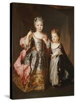 Portrait of Two Young Girls-Alexis-simon Belle-Stretched Canvas