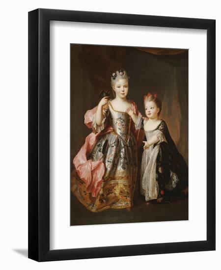 Portrait of Two Young Girls-Alexis-simon Belle-Framed Giclee Print