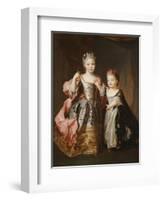 Portrait of Two Young Girls-Alexis-simon Belle-Framed Giclee Print